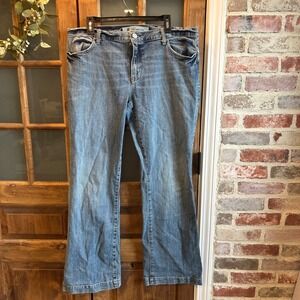 Gap Jeans Women Size 14 36x32 Original Long and Lean Light Wash Flare Y2K‎